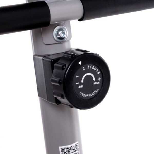 Regulador de tensión de bicicleta fija. Muestra 8 puntos de resistencia