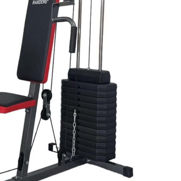Se observan los 12 lingotes entre los que se distribuye el peso del multigym 63142-x, más el lingote guía